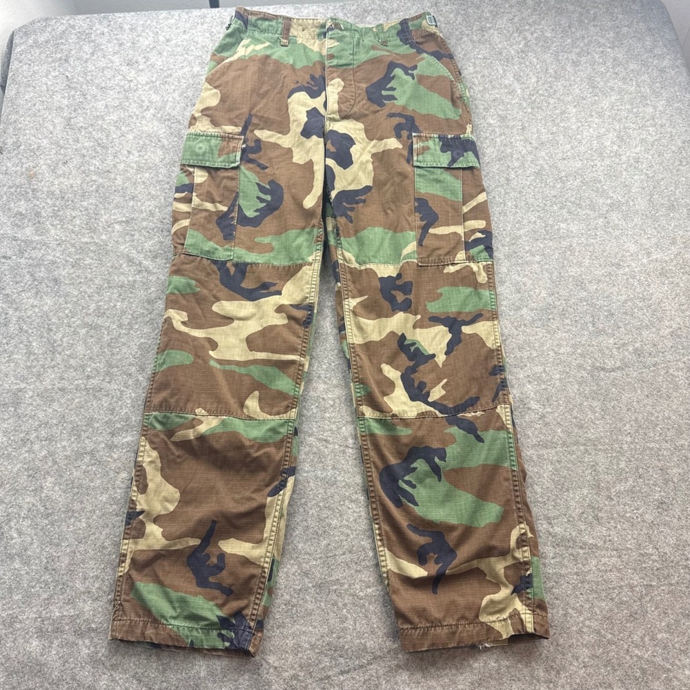 USGI Camo Pants Mens Small Reg Woodland Cargo Combat Trouser Ripstop BDU Propper